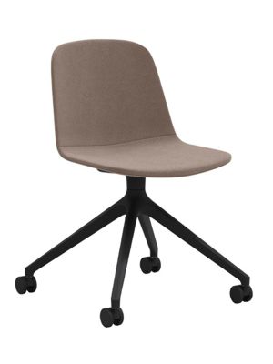 Loria side shell for upholstery swivel version on trestle base with castors